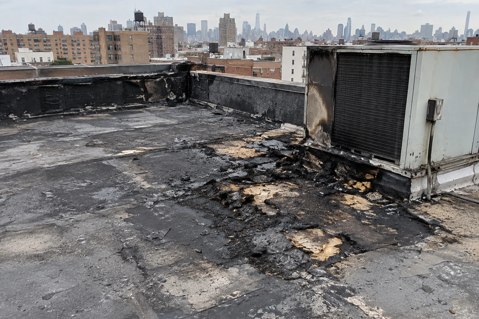 Heat and UV Roof Damage Repair in Brooklyn, NY
