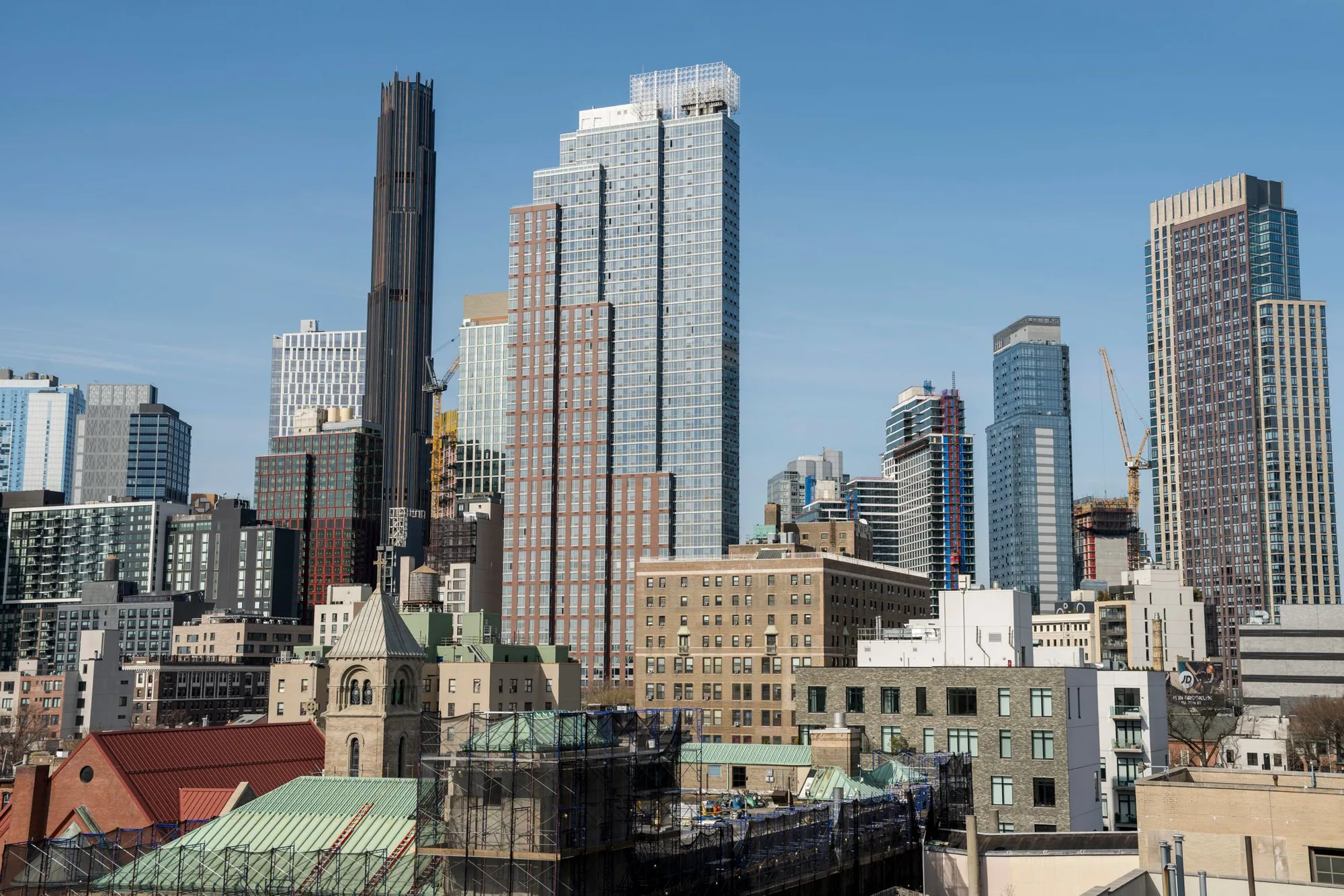Downtown Brooklyn skyline and rooftops